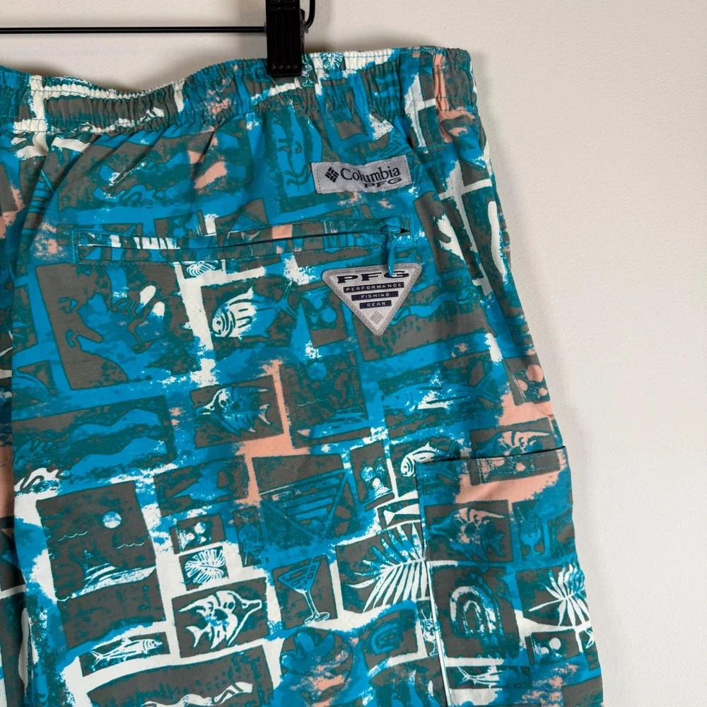 Columbia PFG Men's Backcast Lined Swim Trunks Water Shorts‎ Fishing XXL Hawaiian